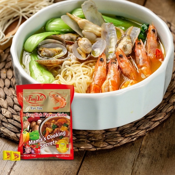 FungYue Tablets Crayfish Flavor Bouillon Cubes 100g Seasoning Manufacturer